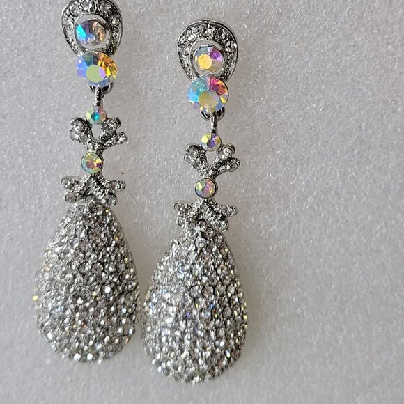 Crystal Rhinestone Earrings - Picture 2 of 13